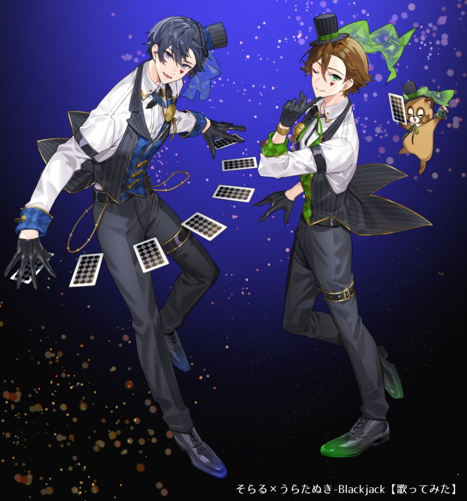 そらる×うらたぬき-Blackjack 【歌ってみた】MV用イラスト　2025年2月