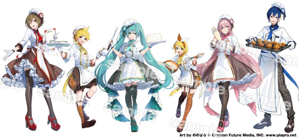初音ミク×アニメイトカフェ様inニコニコ超会議　等身イラスト　2024年4月