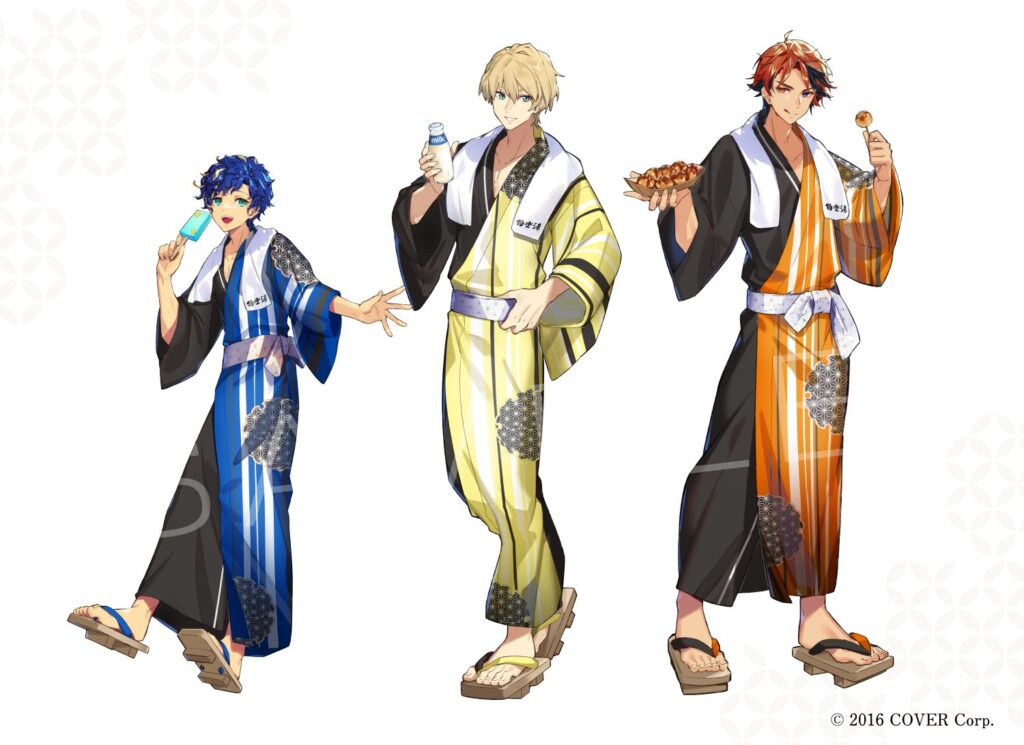 ホロスターズ×極楽湯　等身イラスト　2024年1月